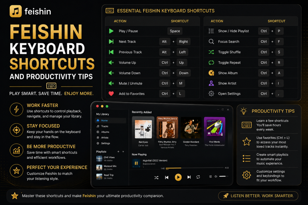 Feishin Keyboard Shortcuts